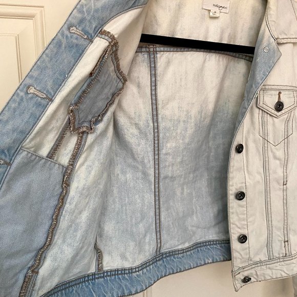 Halogen Bleached-Out Wash Denim Jacket (Size XS) - Picture 5 of 8